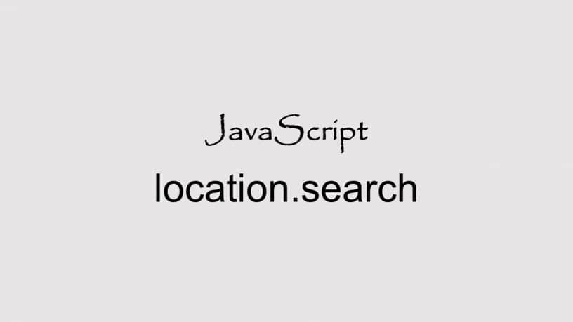 javascript location.search