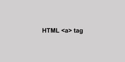 html a tag