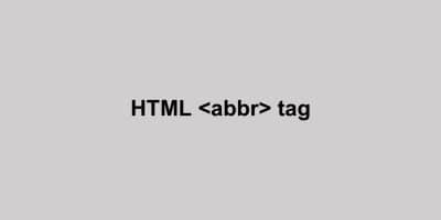 html abbr tag