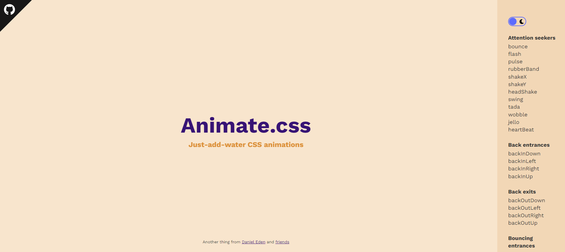Animate.css 跨瀏覽器 CSS 動畫庫官方網站與效果預覽