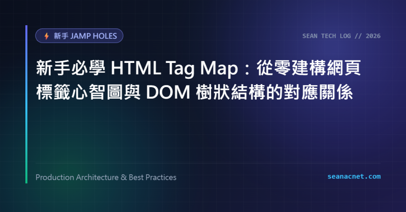 新手必學 HTML map 標籤：從零建構影像地圖（Image Map）與 DOM 樹狀結構的對應關係 特色圖片