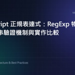 JavaScript 正規表達式：RegExp 物件比對、字串驗證機制與實作比較 特色圖片