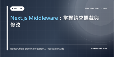 Next.js Middleware：掌握請求攔截與修改 特色圖片